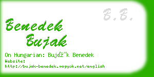 benedek bujak business card